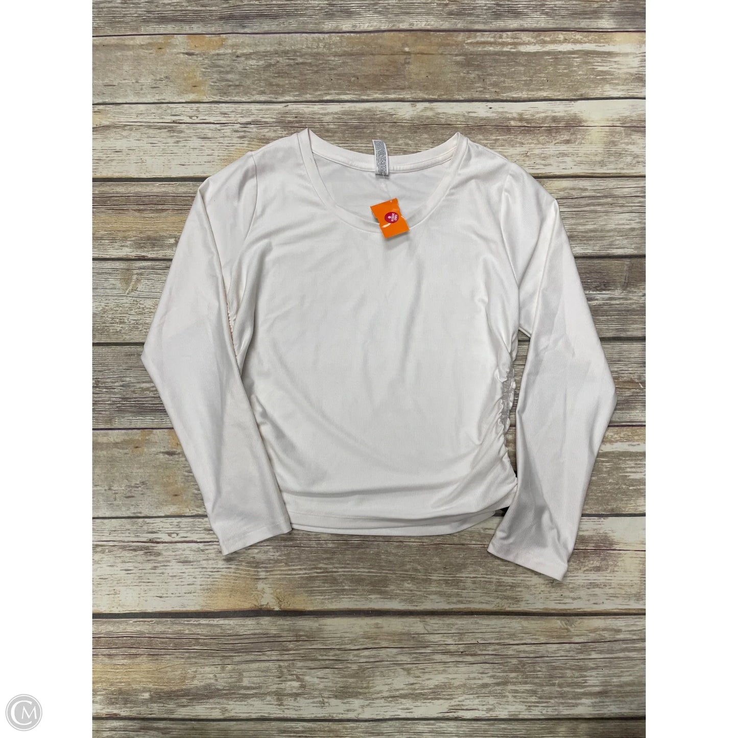 Athletic Top Long Sleeve Crewneck By All In Motion In Ivory, Size: M