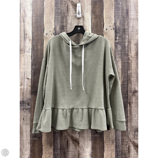 Sweatshirt Hoodie By Wishlist In Green, Size: M