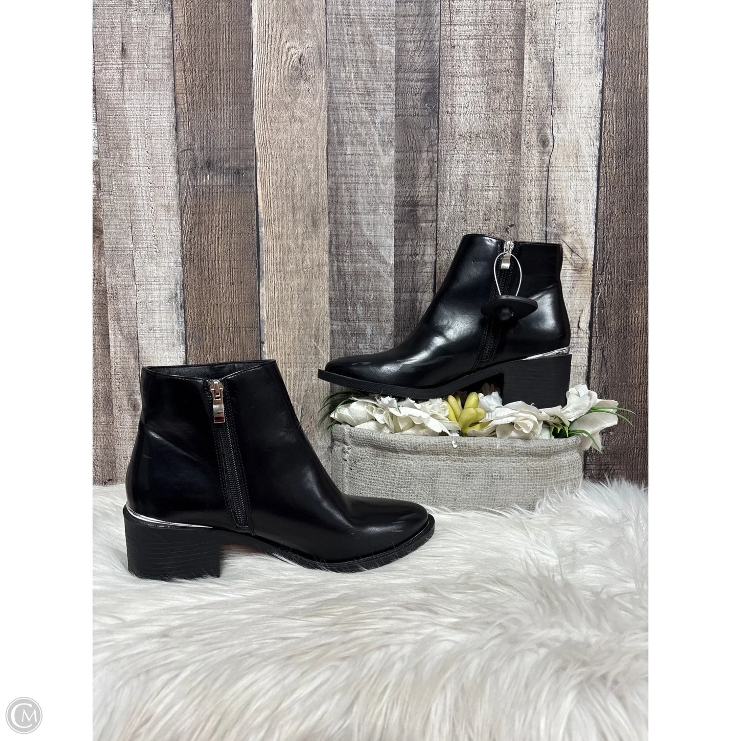 Boots Ankle Heels By Cme In Black, Size: 7