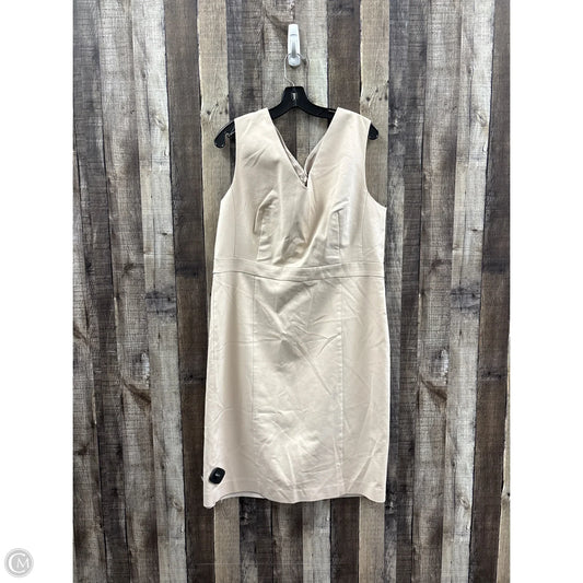 Dress Casual Midi By Ann Taylor In Beige, Size: 1x