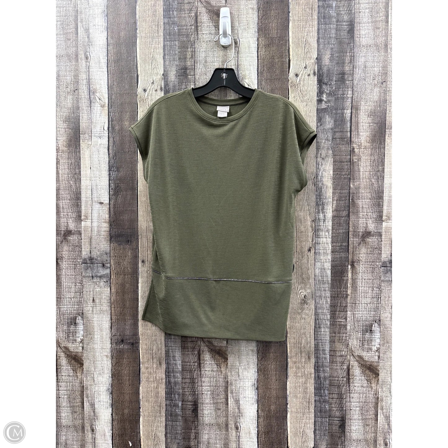 Top Short Sleeve Basic By Chicos In Green, Size: S