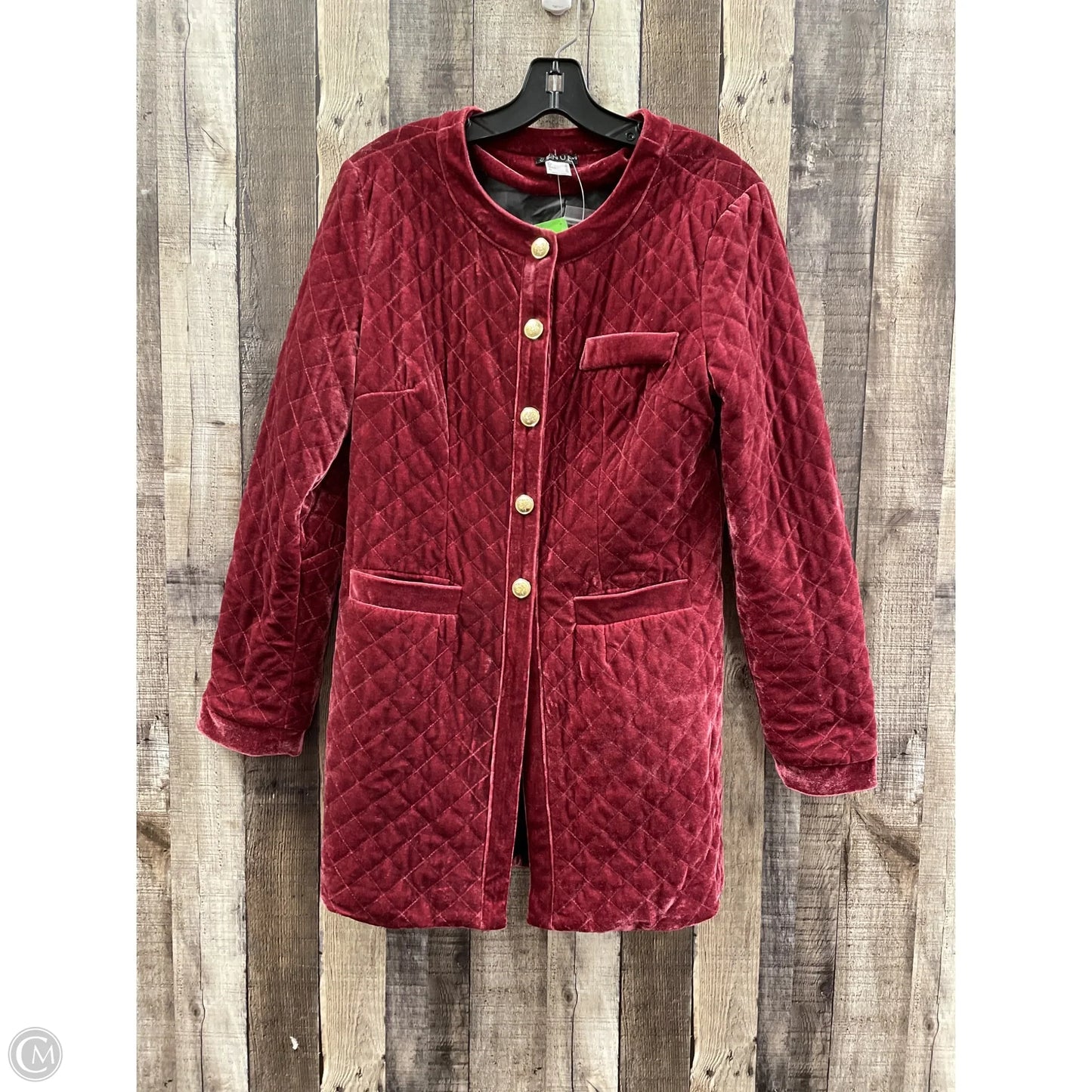 Coat Puffer & Quilted By Venus In Maroon, Size: S
