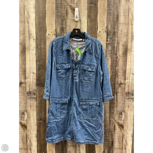 Dress Casual Short By Cme In Blue Denim, Size: Xlp