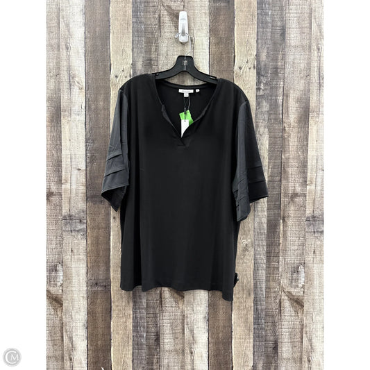 Top Short Sleeve By Chicos In Black, Size: Xl