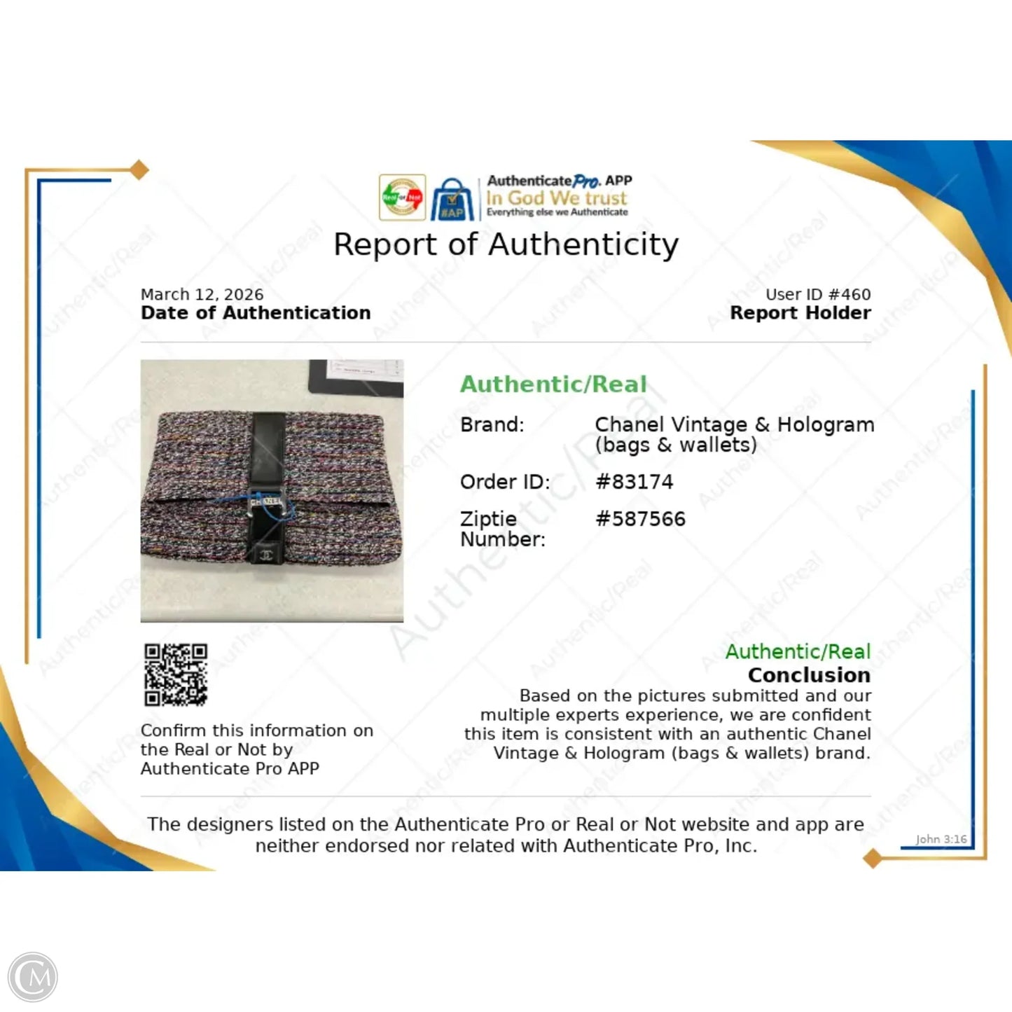 Clutch Luxury Designer By Chanel, Size: Large