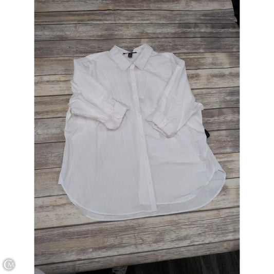 Top Long Sleeve By Gloria Vanderbilt In White, Size: Xxl