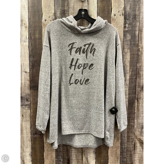 Sweatshirt Hoodie By Cme In Grey, Size: Xxl