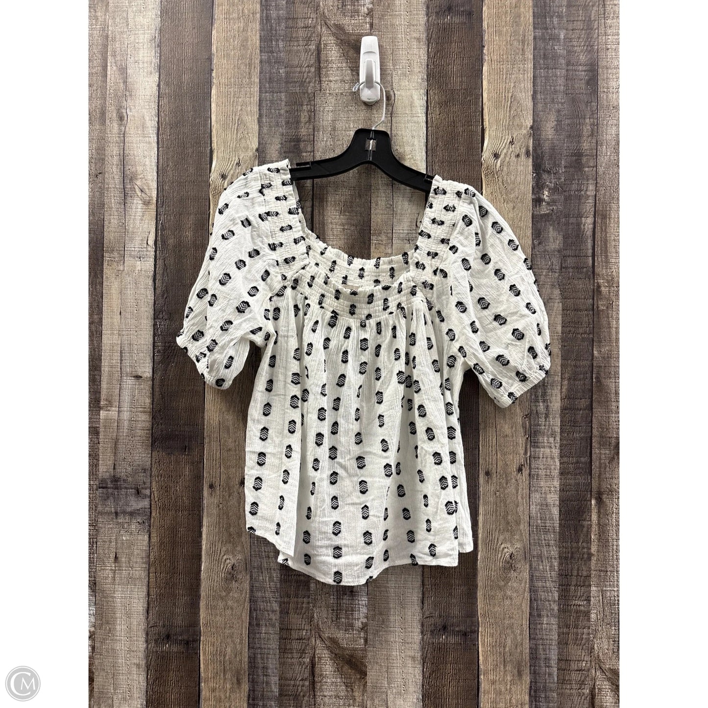 Top Short Sleeve By Loft In White, Size: M