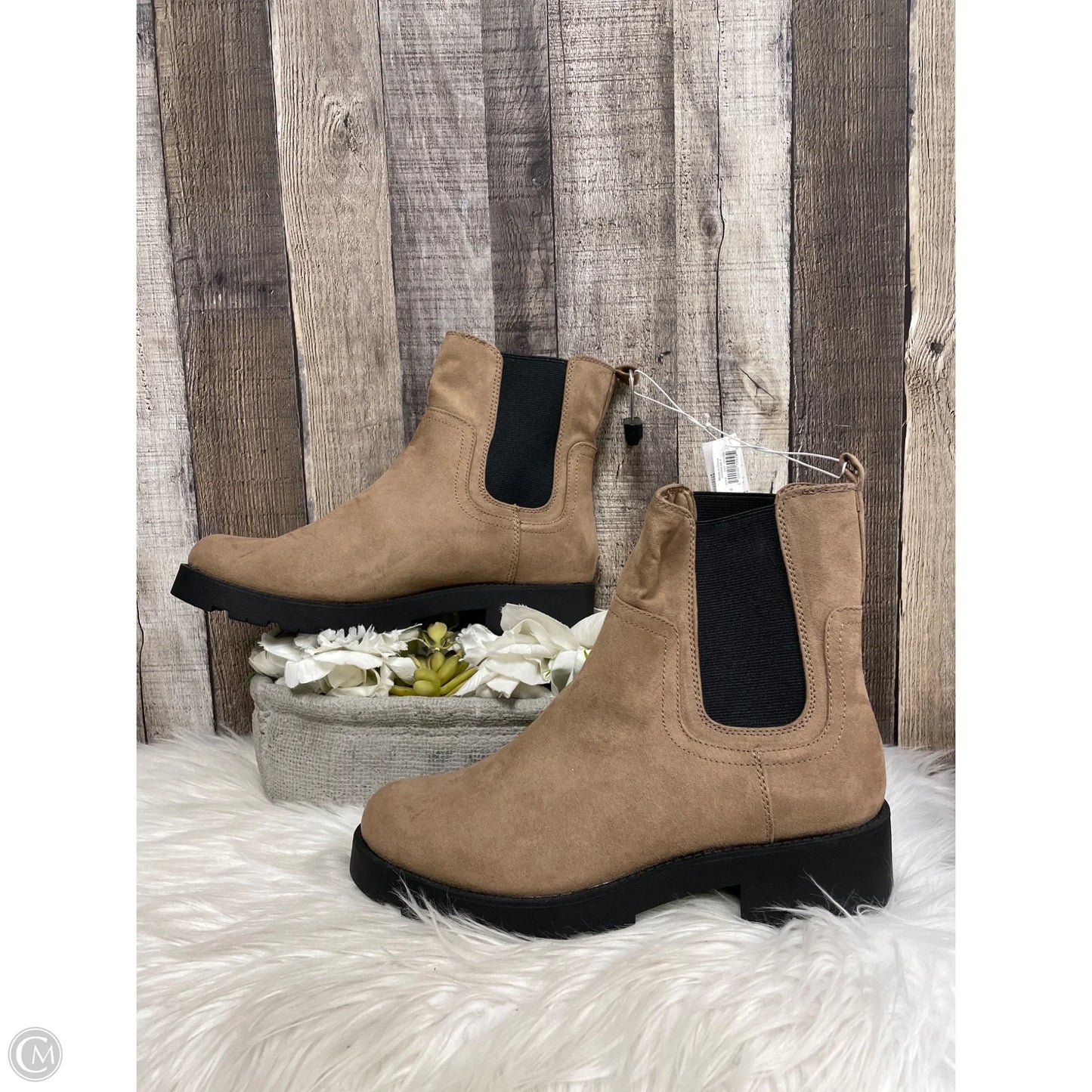 Boots Ankle Heels By Old Navy In Tan, Size: 10