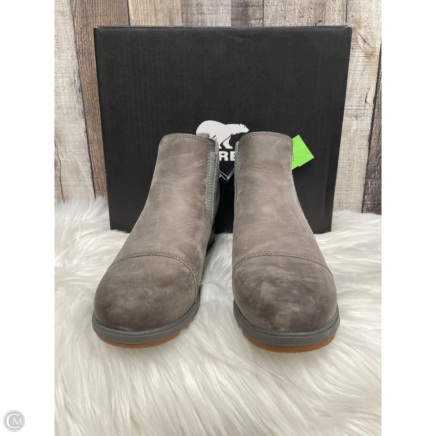 Boots Ankle Heels By Toms In Taupe, Size: 6.5