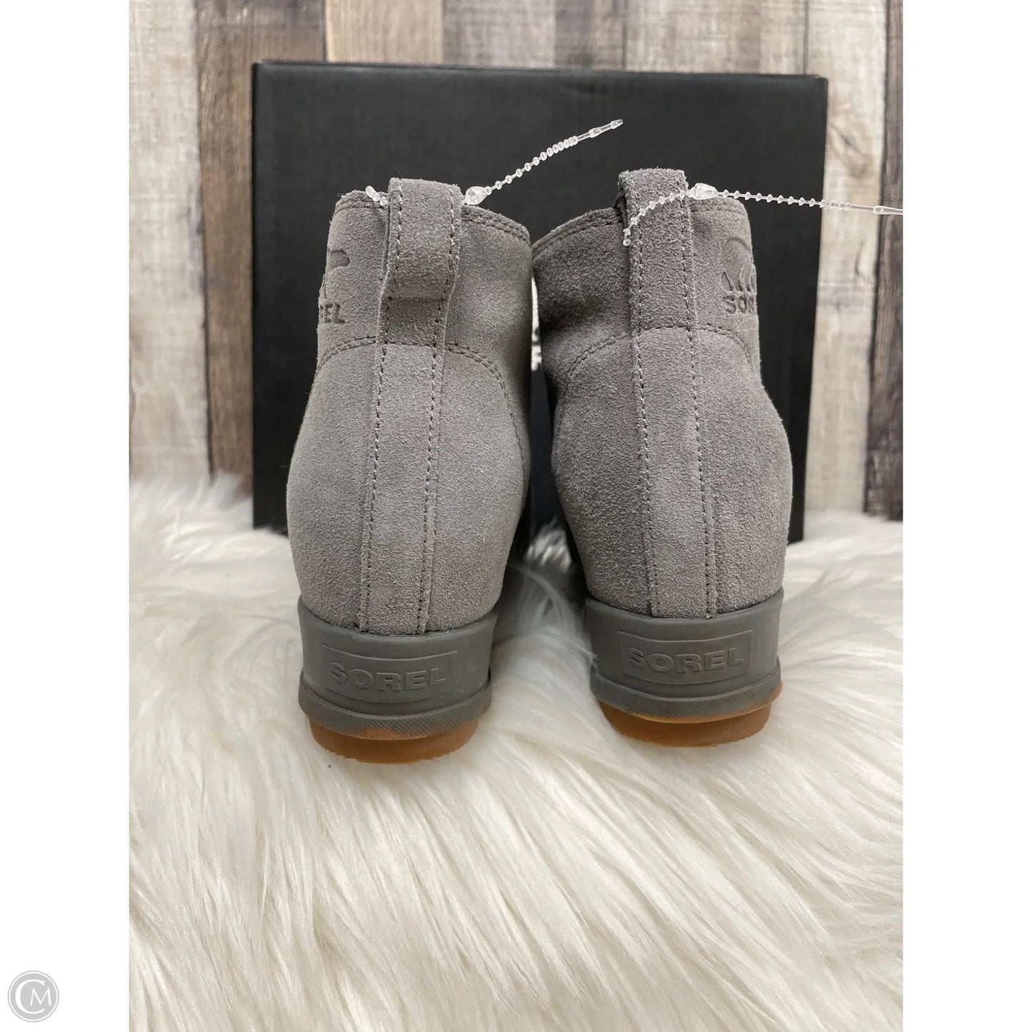 Boots Ankle Heels By Toms In Taupe, Size: 6.5