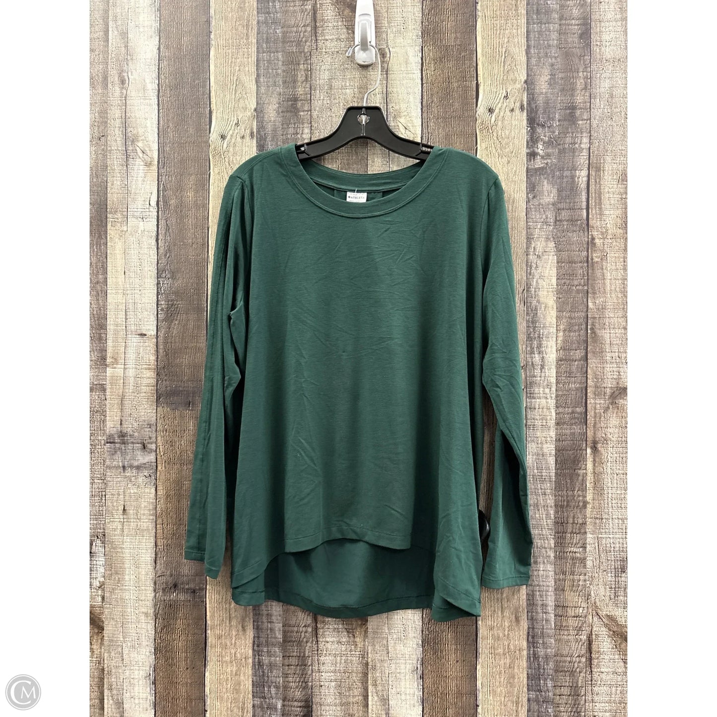 Athletic Top Long Sleeve Crewneck By Athleta In Green, Size: M
