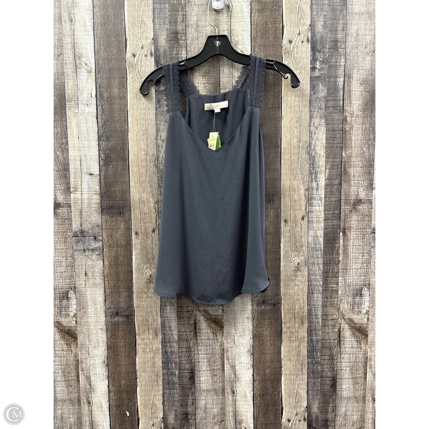 Top Sleeveless By Loft In Grey, Size: Sp