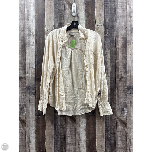Top Long Sleeve By Falls Creek In Tan, Size: L