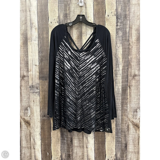 Top Long Sleeve By Livi Active In Black, Size: Xl