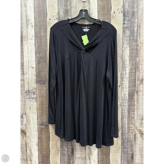 Top Long Sleeve By Lane Bryant In Black, Size: Xl