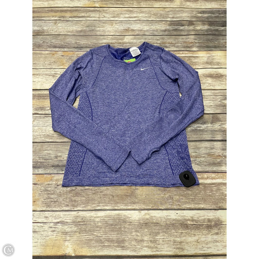 Athletic Top Long Sleeve Crewneck By Nike In Purple, Size: M