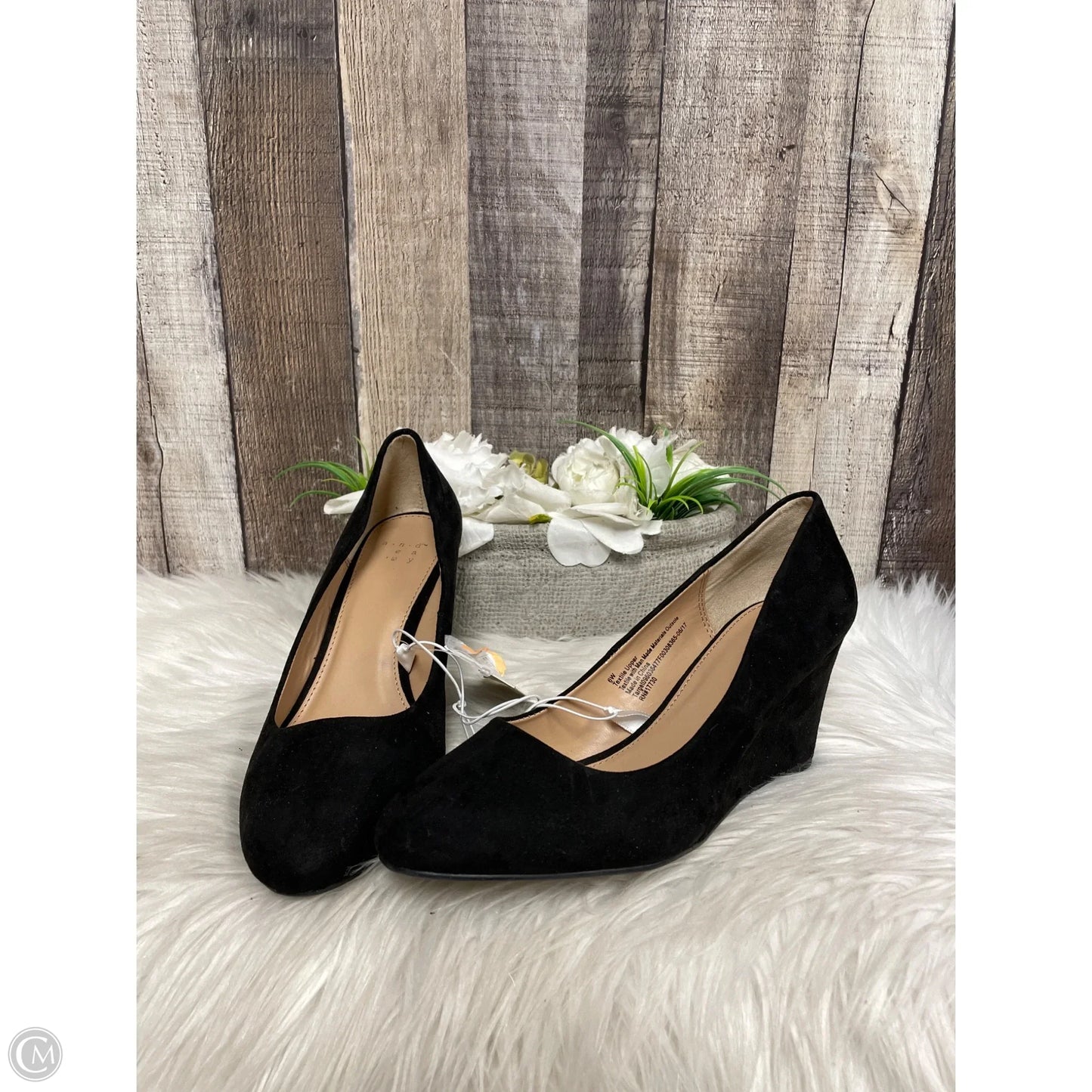 Shoes Heels Wedge By A New Day In Black, Size: 6