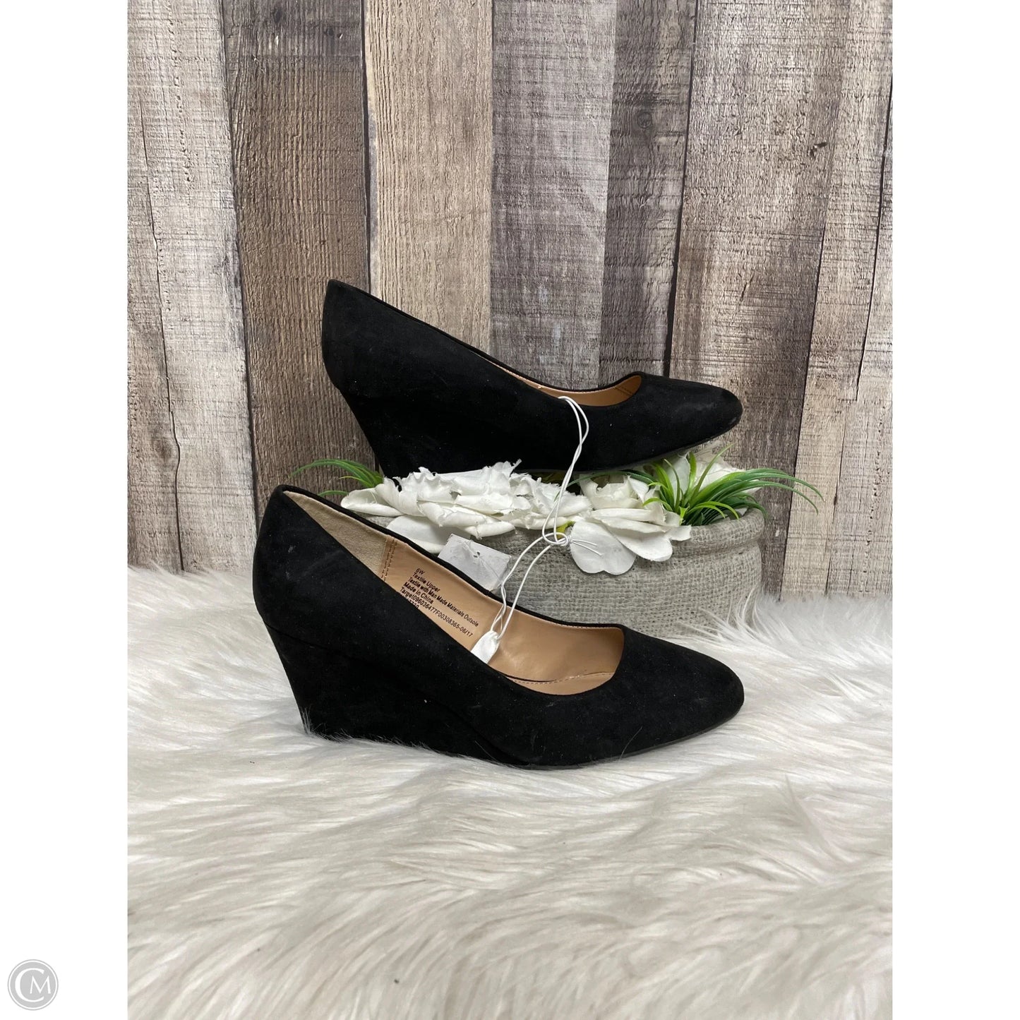 Shoes Heels Wedge By A New Day In Black, Size: 6
