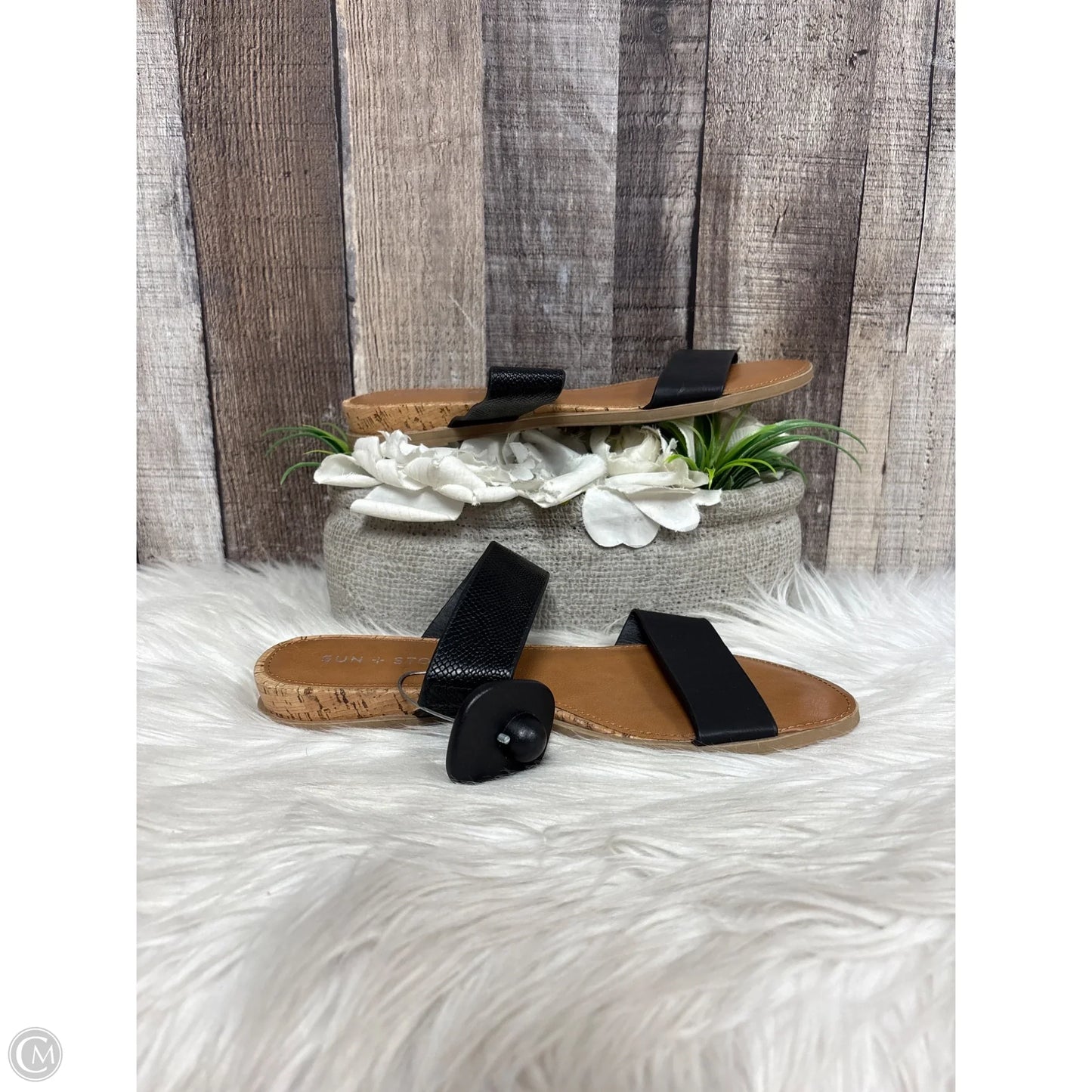 Sandals Flats By Cme In Black, Size: 6.5