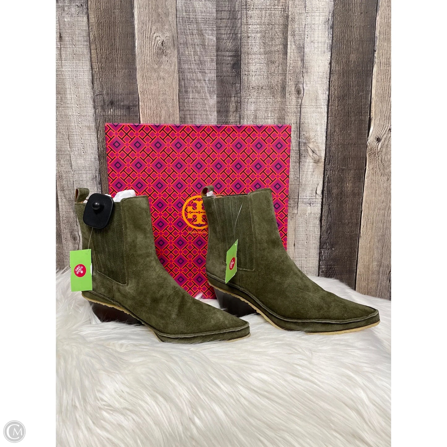Boots Designer By Tory Burch In Green, Size: 8
