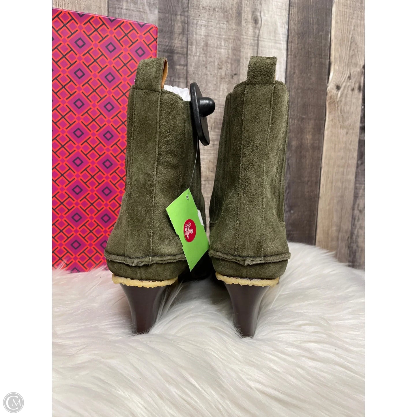 Boots Designer By Tory Burch In Green, Size: 8