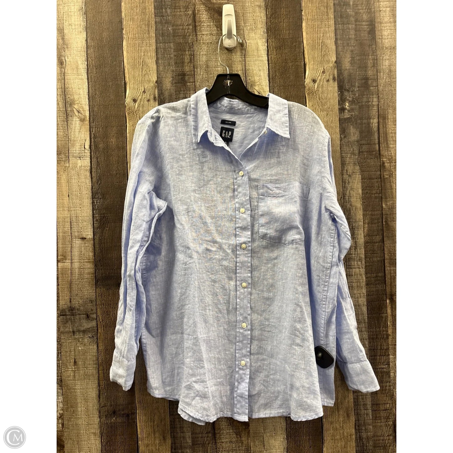 Top Long Sleeve By Gap In Blue, Size: M