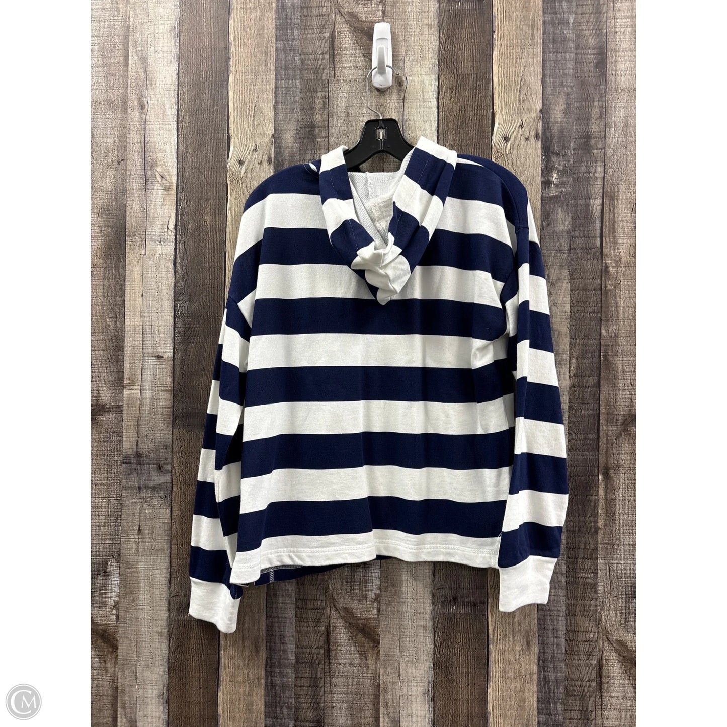 Top Long Sleeve By J. Crew In Blue & White, Size: M