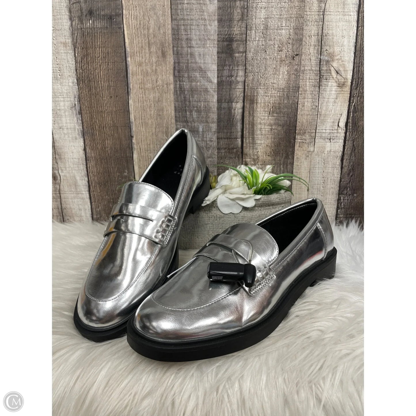 Shoes Flats By A New Day In Silver, Size: 9.5
