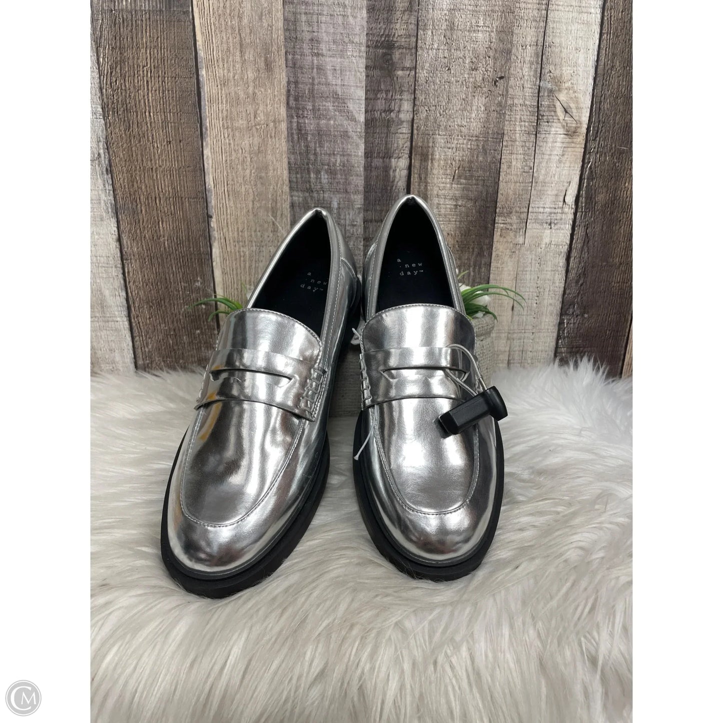 Shoes Flats By A New Day In Silver, Size: 9.5