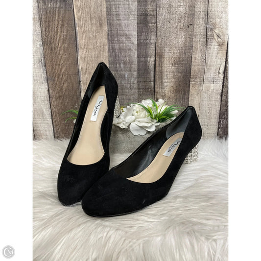 Shoes Heels Block By Nina In Black & Silver, Size: 10