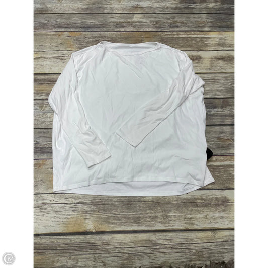 Athletic Top Long Sleeve Crewneck By Lululemon In White, Size: L