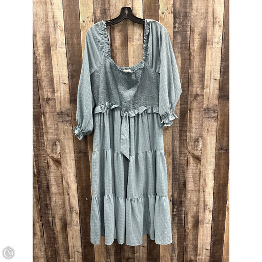 Dress Casual Midi By Arula In Blue, Size: 1x