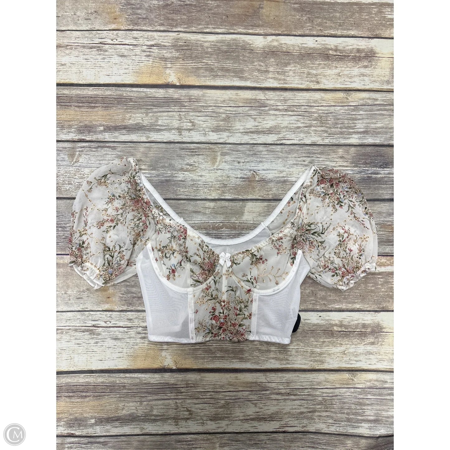 Top Short Sleeve By Cmf In Floral Print, Size: S