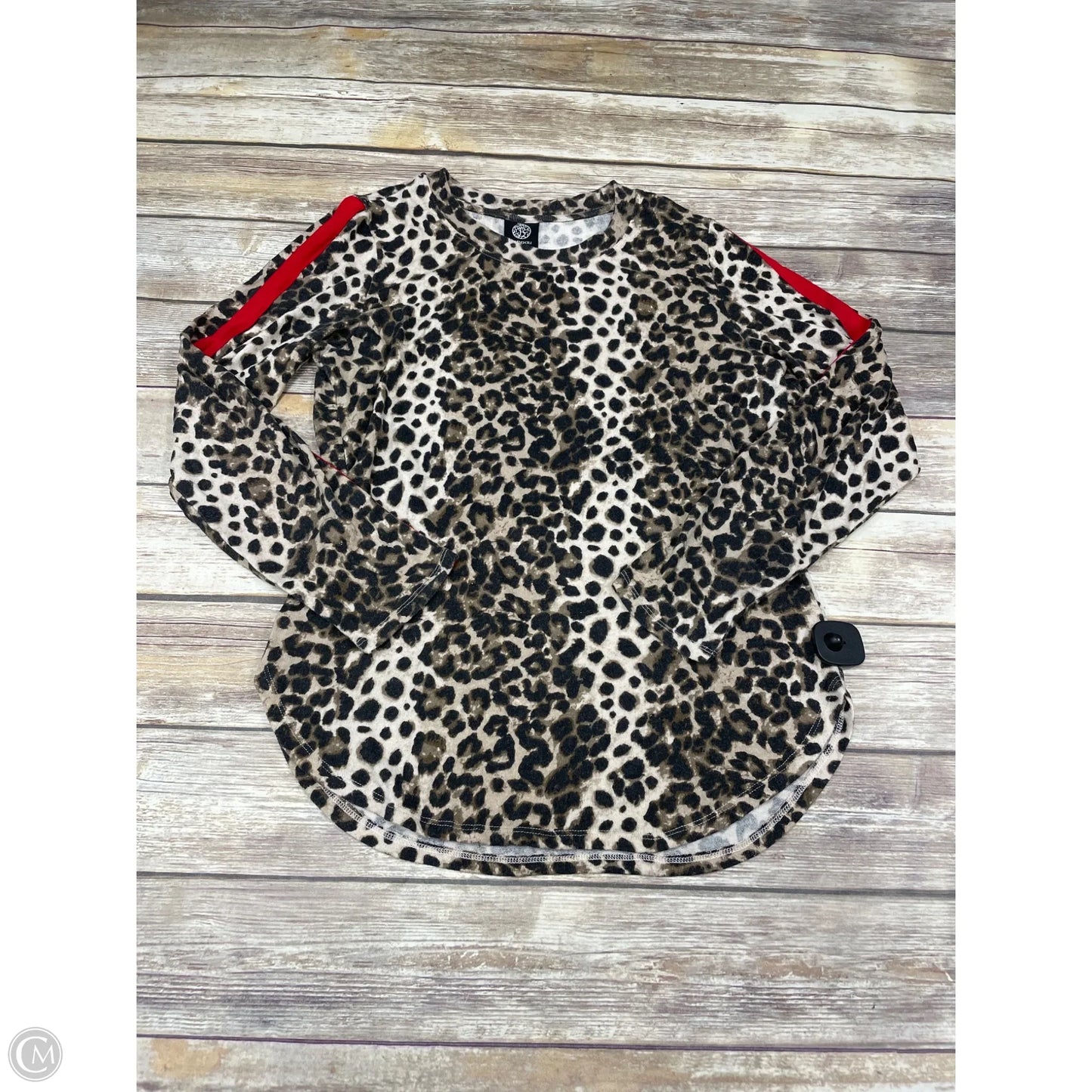 Top Long Sleeve By Bobeau In Animal Print, Size: Xl