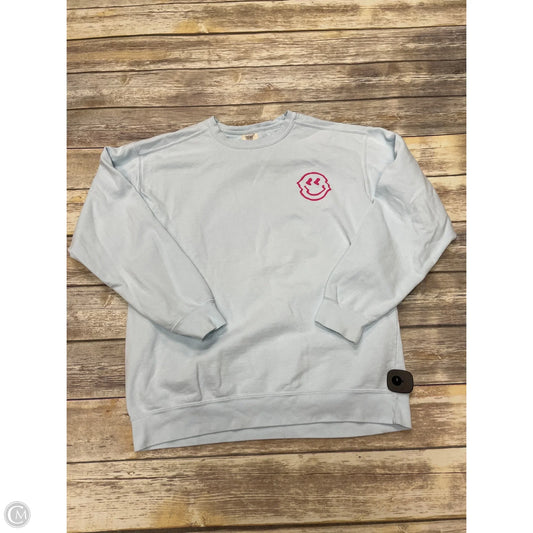 Sweatshirt Crewneck By Comfort Casual In Blue, Size: L