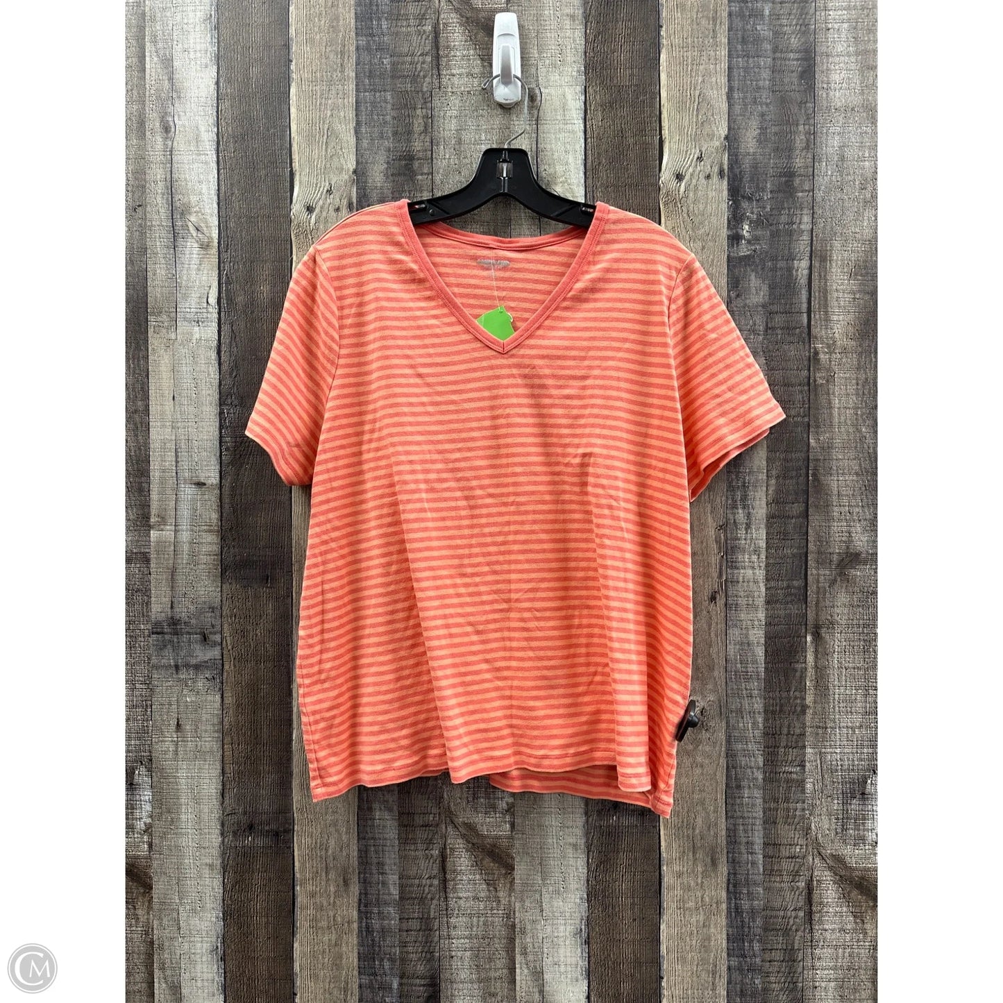Top Short Sleeve By Lands End In Orange, Size: 2x