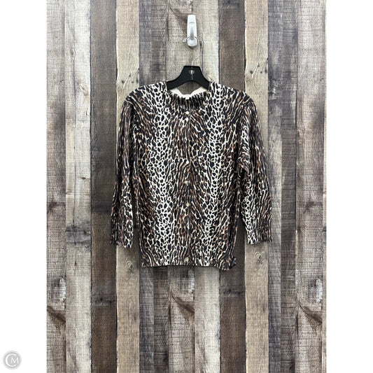 Cardigan By J. Crew In Animal Print, Size: M