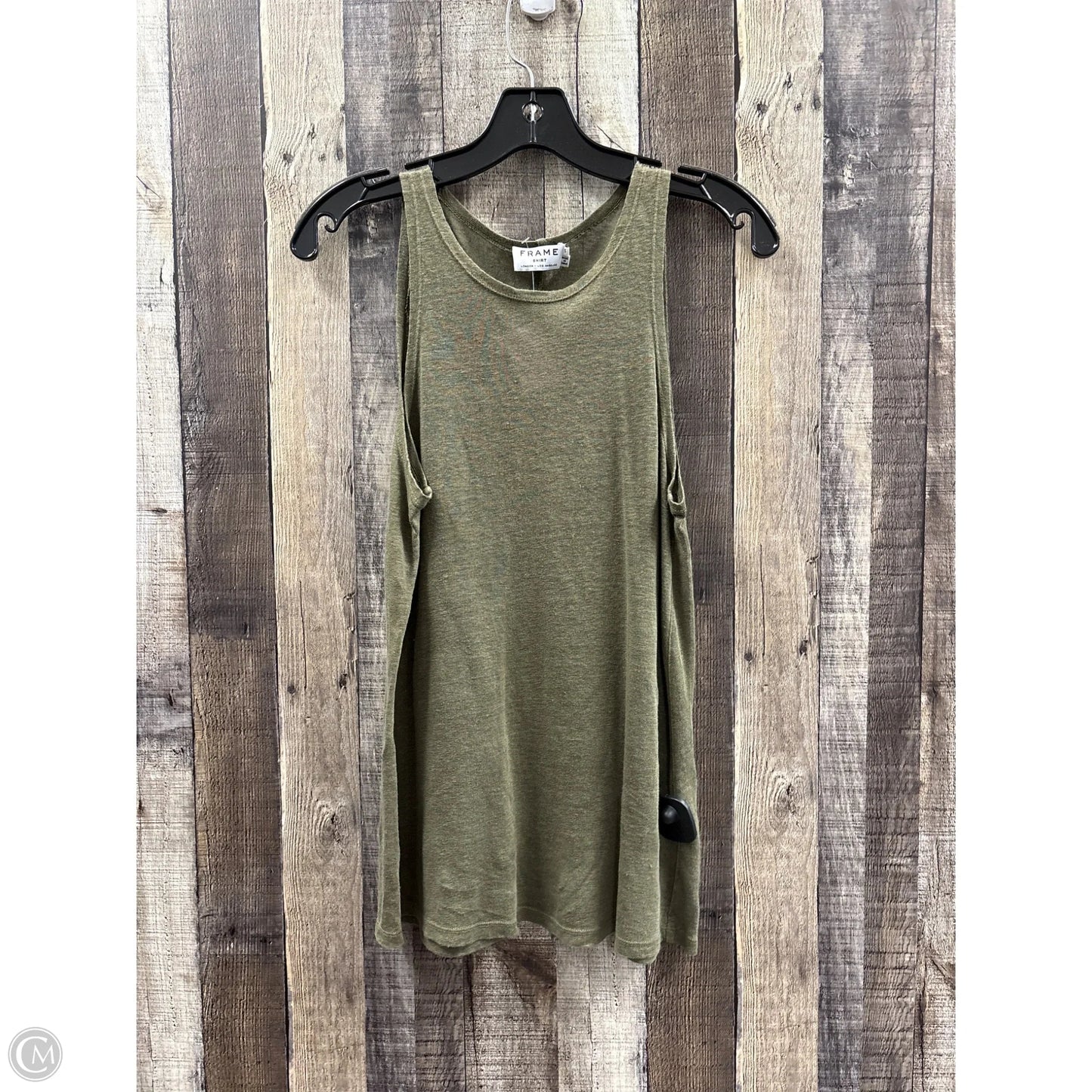 Top Sleeveless By Frame In Green, Size: S