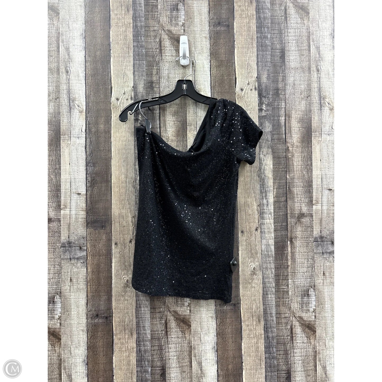 Top Short Sleeve By Dkny In Black, Size: L