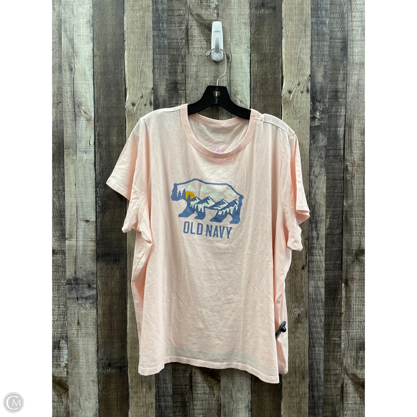 Top Short Sleeve Basic By Old Navy In Blue & Pink, Size: Xxl