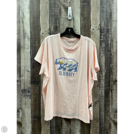 Top Short Sleeve Basic By Old Navy In Blue & Pink, Size: Xxl