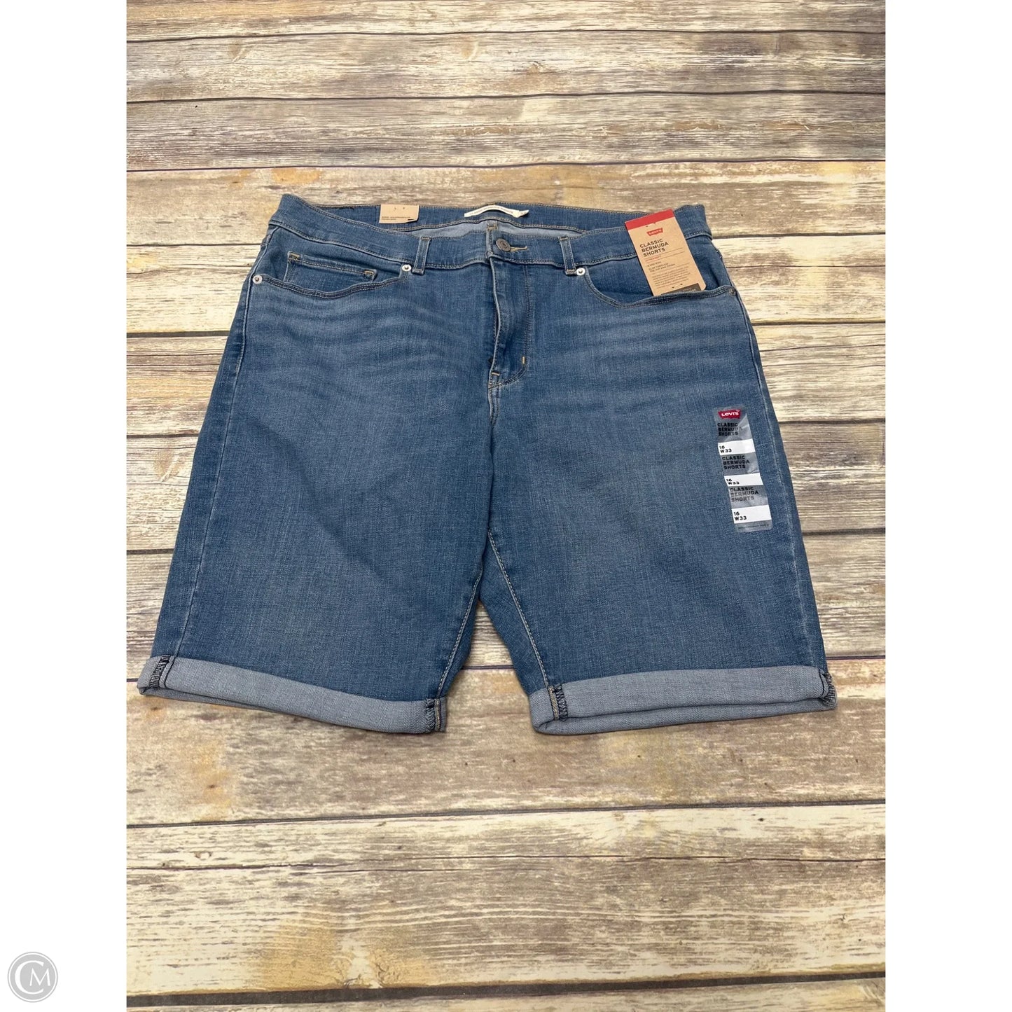 Shorts By Levis In Blue Denim, Size: 16