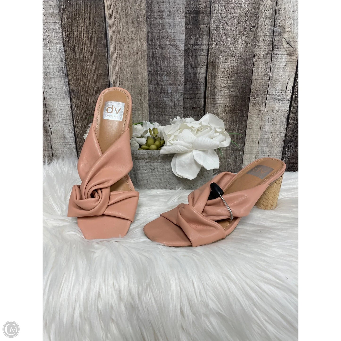 Sandals Heels Block By Dolce Vita In Peach, Size: 8