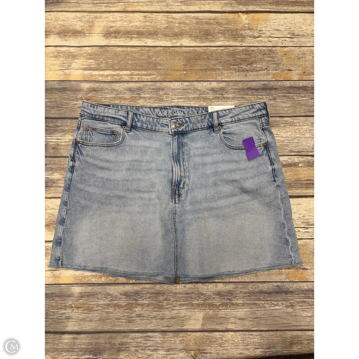 Skirt Mini & Short By American Eagle In Blue Denim, Size: 20