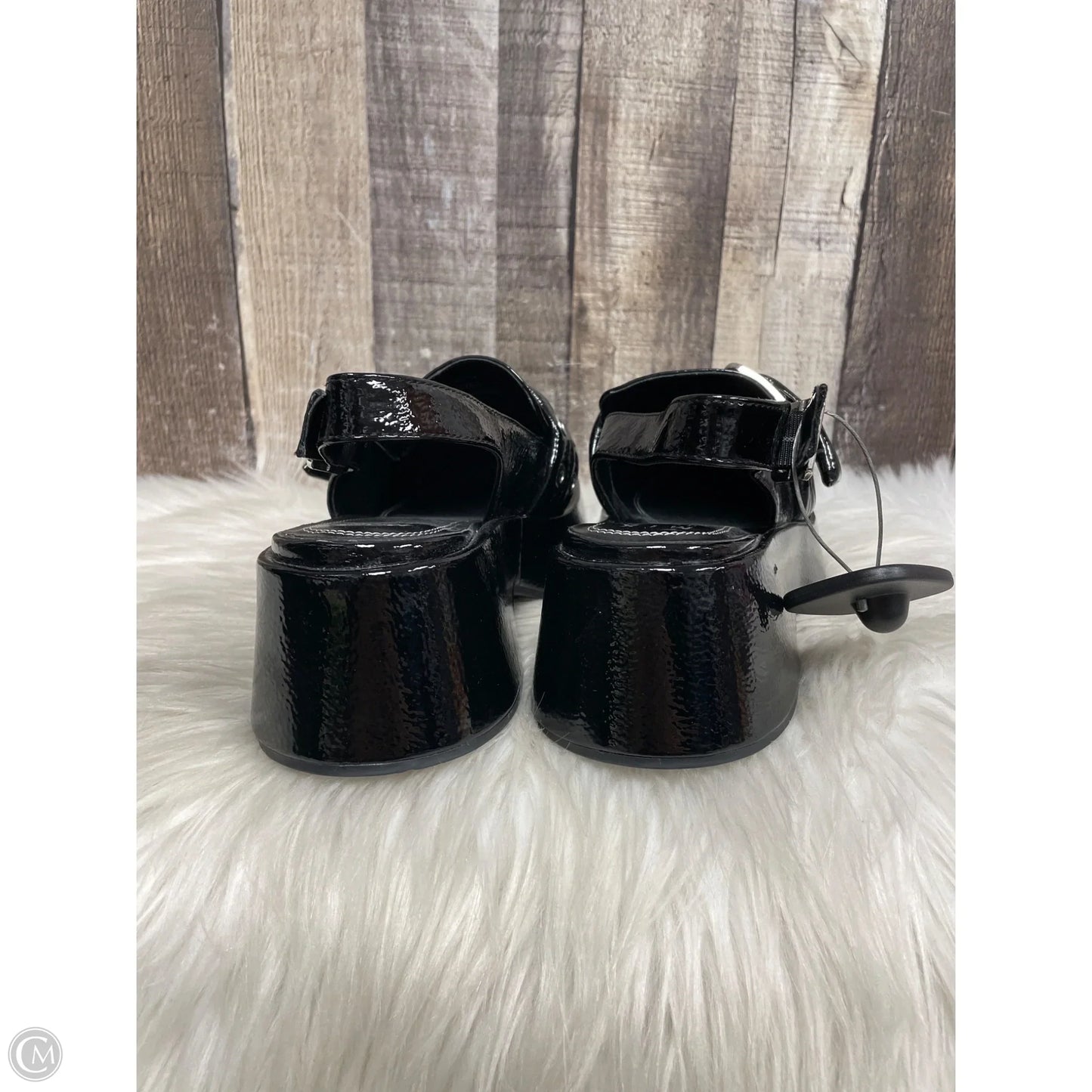 Sandals Heels Block By Mix No 6 In Black, Size: 6