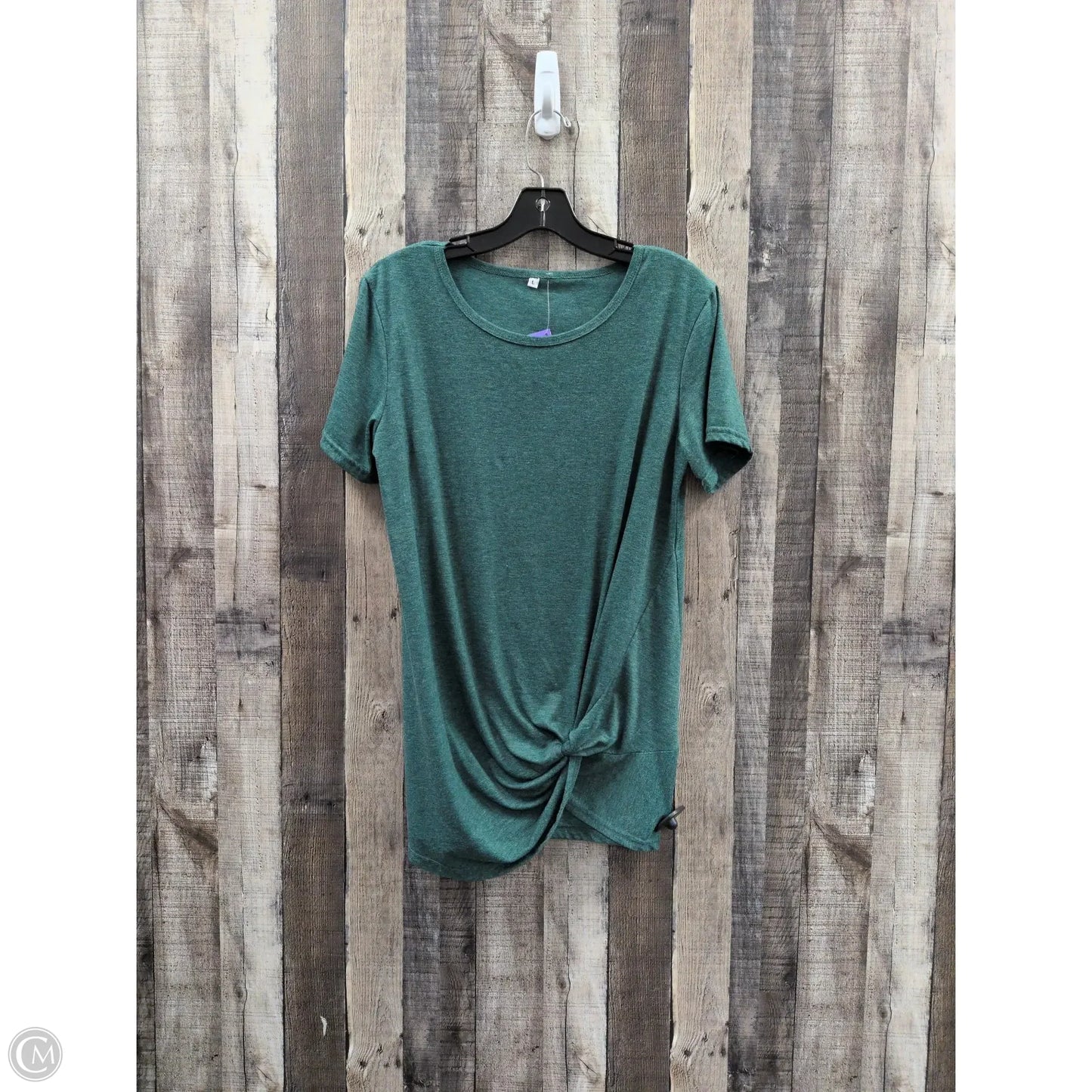 Top Short Sleeve By Cmf In Green, Size: L
