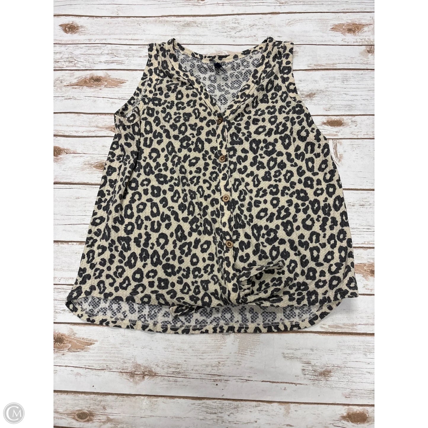 Top Sleeveless By Cme In Animal Print, Size: L