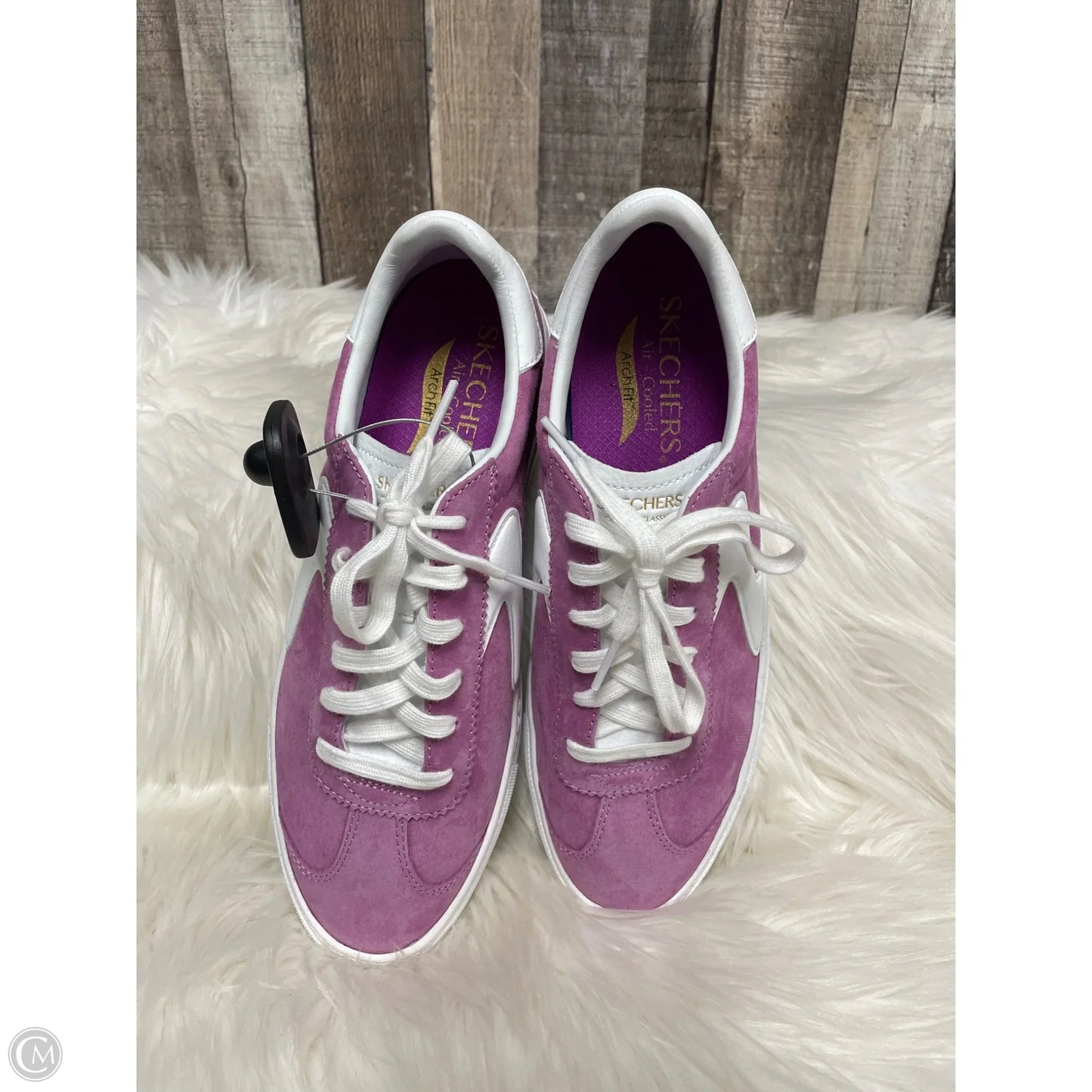 Shoes Sneakers By Skechers In Pink & White, Size: 9
