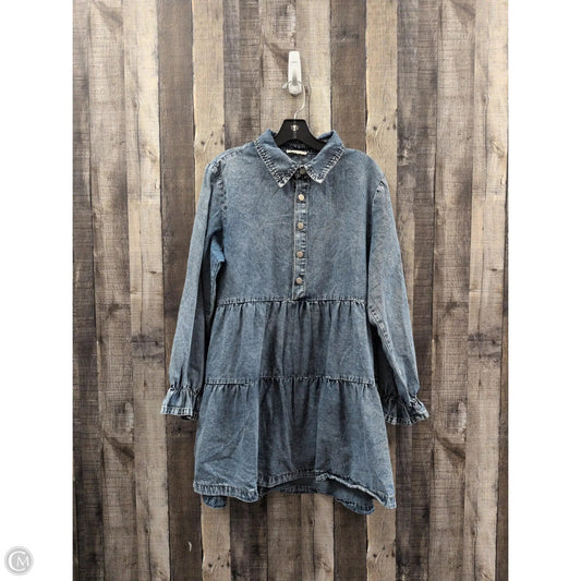Dress Casual Short By Baevely In Blue Denim, Size: L